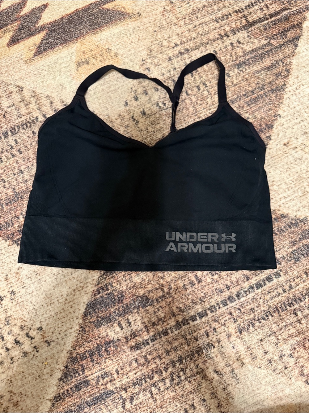 Under Armour Black Racerback Seamless Sports Bra